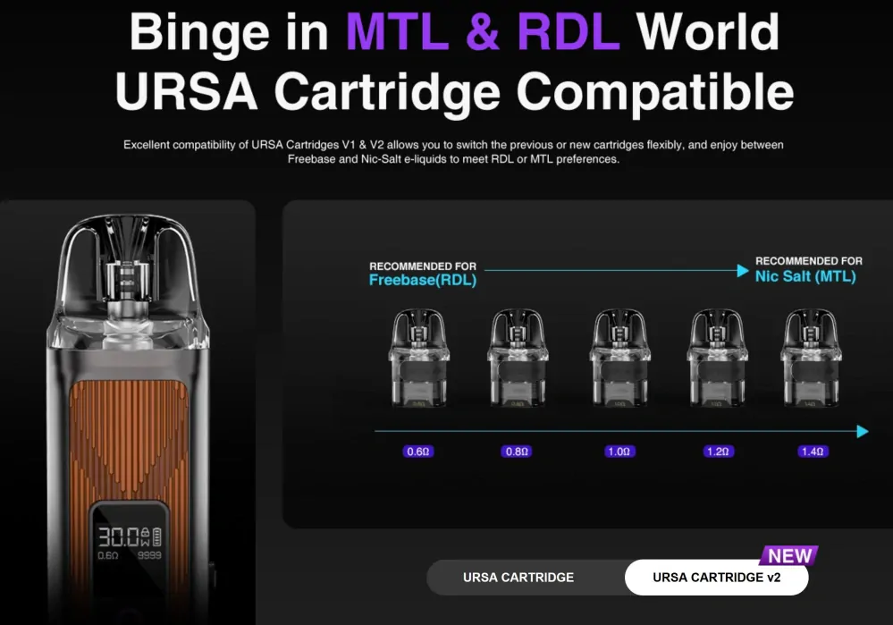 Lost Vape Ursa Nano Pro 2 1000 mAh Storm Black  1 ks