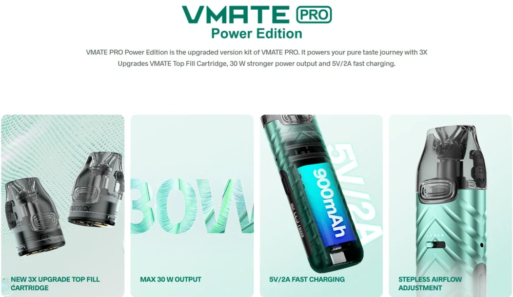 VooPoo Vmate PRO Power 900 mAh Armor Copper 1 ks