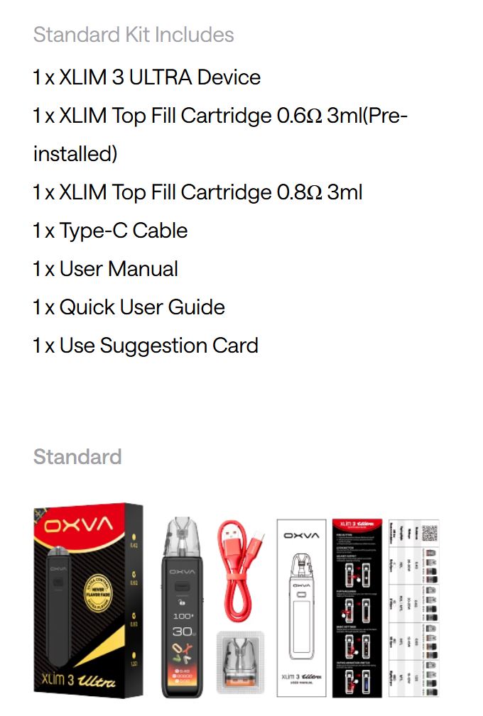 Oxva Xlim 3 Ultra Pod 1500 mAh Ultra Carbon
