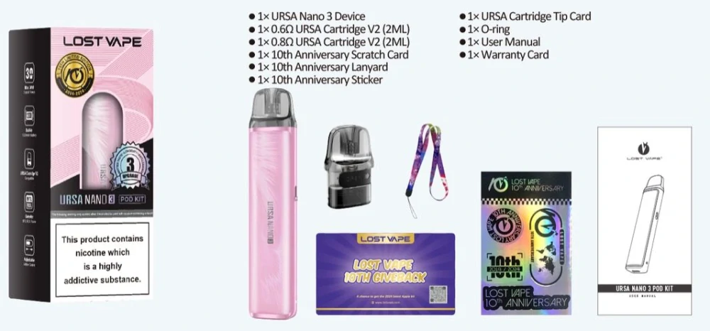 Lost Vape Ursa Nano 3 Pod 1200 mAh Silk Blue 1 ks