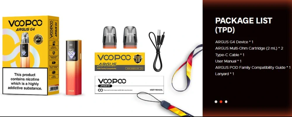 VOOPOO Argus G4 Pod 1650 mAh Silver