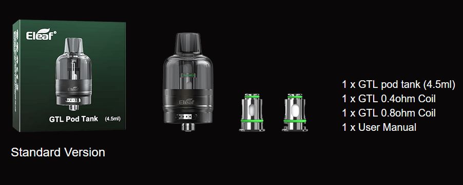 iSmoka-Eleaf GTL Pod Tank clearomizer Silver 4,5ml