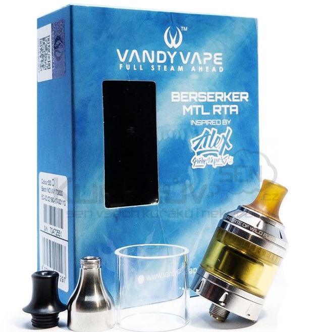 Vandy Vape Berserker MTL RTA atomizér stříbrný