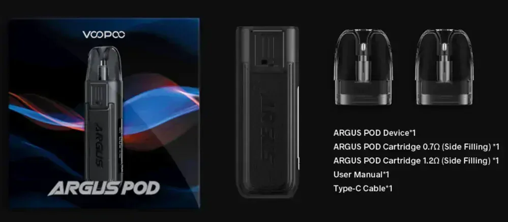 VooPoo Argus Pod Kit 800 mAh Black 1 ks