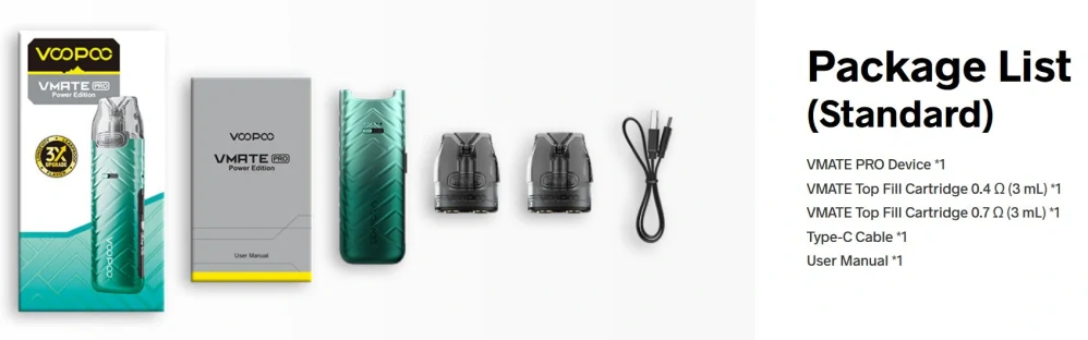 VooPoo Vmate PRO Power 900 mAh Armor Copper 1 ks