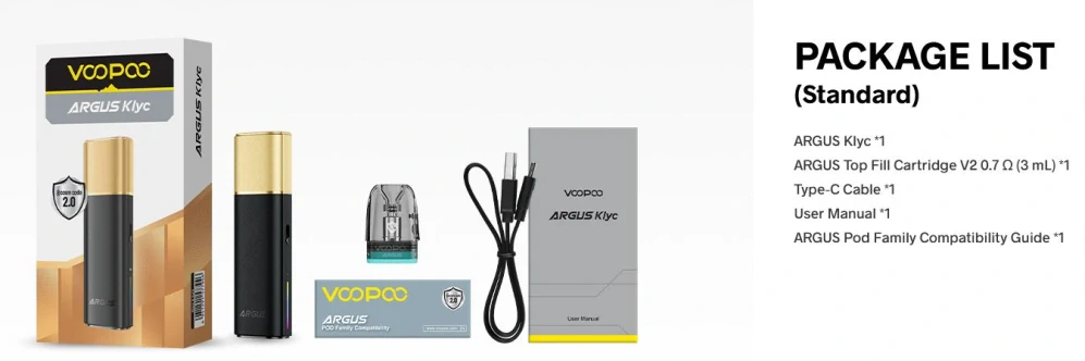 VOOPOO ARGUS KLYC Pod 1350 mAh Dreamy Blue 1 ks